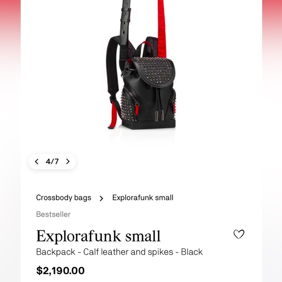 NWT Christian Louboutin Explorafunk Small backpack - Picture 15 of 15